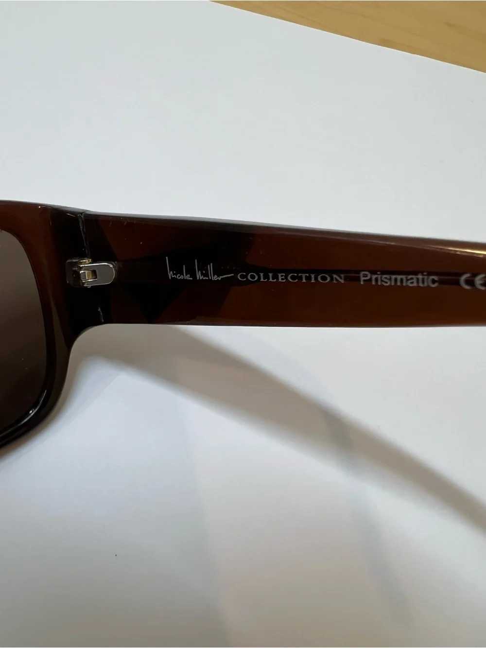 Nicole Miller sheer Brown Prismatic Sunglasses size 57-13-130 mm